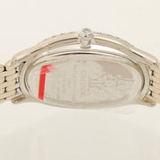 18K Diamond Oval Credor Silver