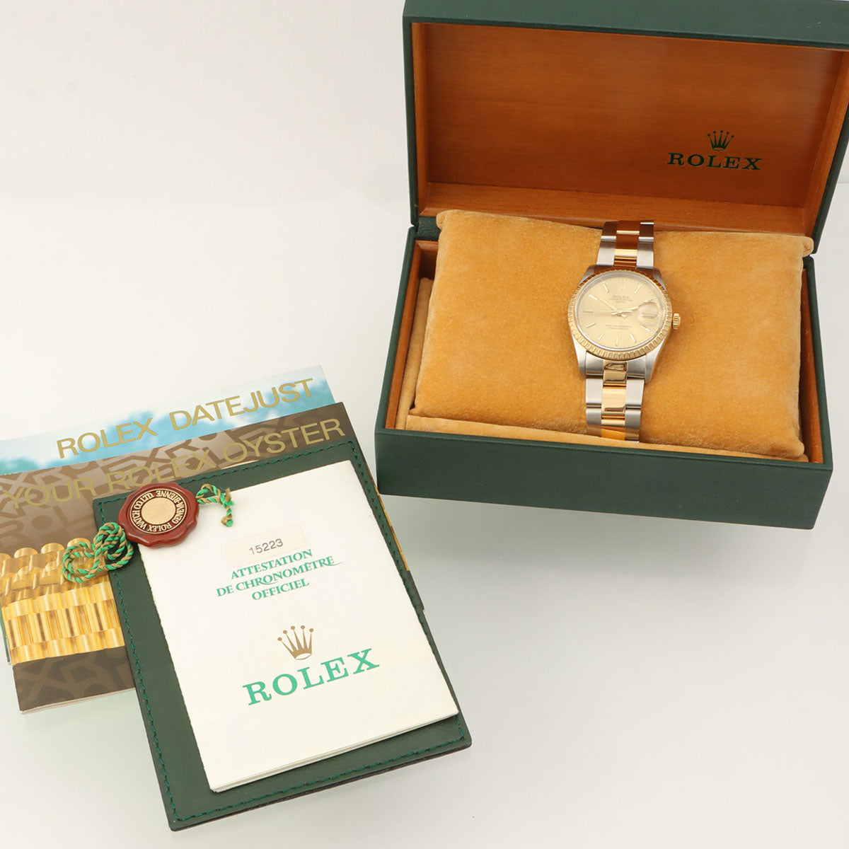 1997年頃製 オイスターパーペチュアルデイト 34mm 15223 U番 自動巻き シャンパン