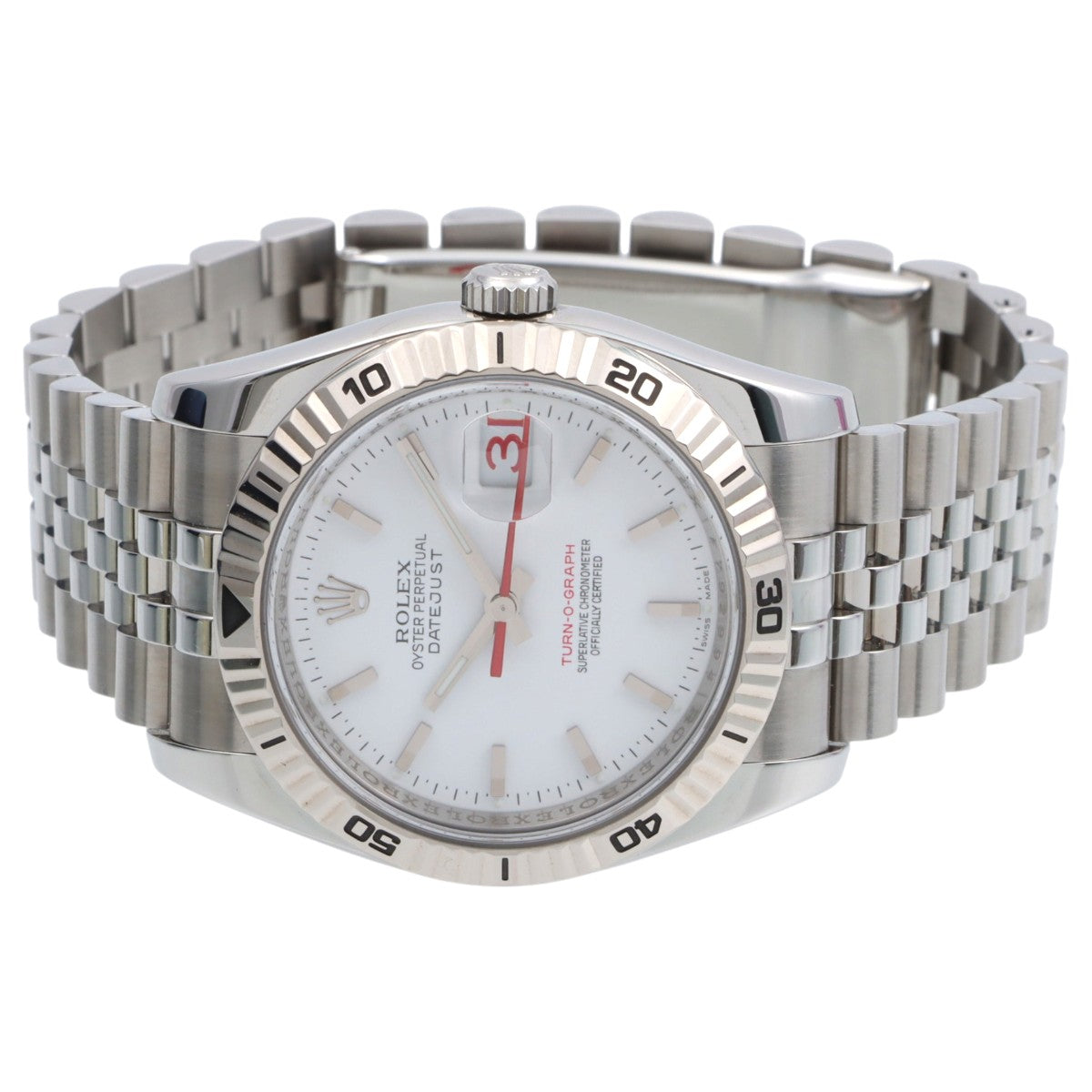 2003~2004年頃製 デイトジャストターノグラフ 36mm 116264 自動巻き ホワイト