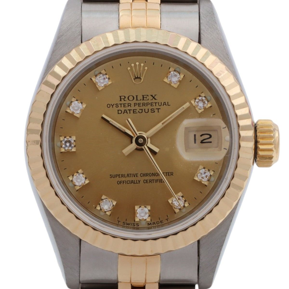 1991年頃製 10Pダイヤモンドデイトジャスト 26mm 69173G 自動巻き シャンパン