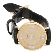 8P Diamond Round Logo Face Watch 23.6mm 4642 Quartz Champagne/Black