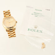 2005年頃製 10Pダイヤモンドコンピューターフェイスデイデイト 36mm D番 自動巻き イエローシェル