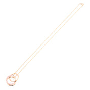 18K Pink Sapphire Trinity Necklace, Pink Gold