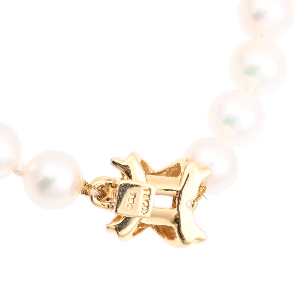 18K Pearl Signature Necklace Yellow Gold/White