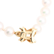 18K Pearl Signature Necklace Yellow Gold/White