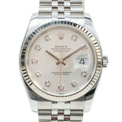 2005年頃製 10Pダイヤモンドデイトジャスト 36mm 116234G 自動巻き シルバー