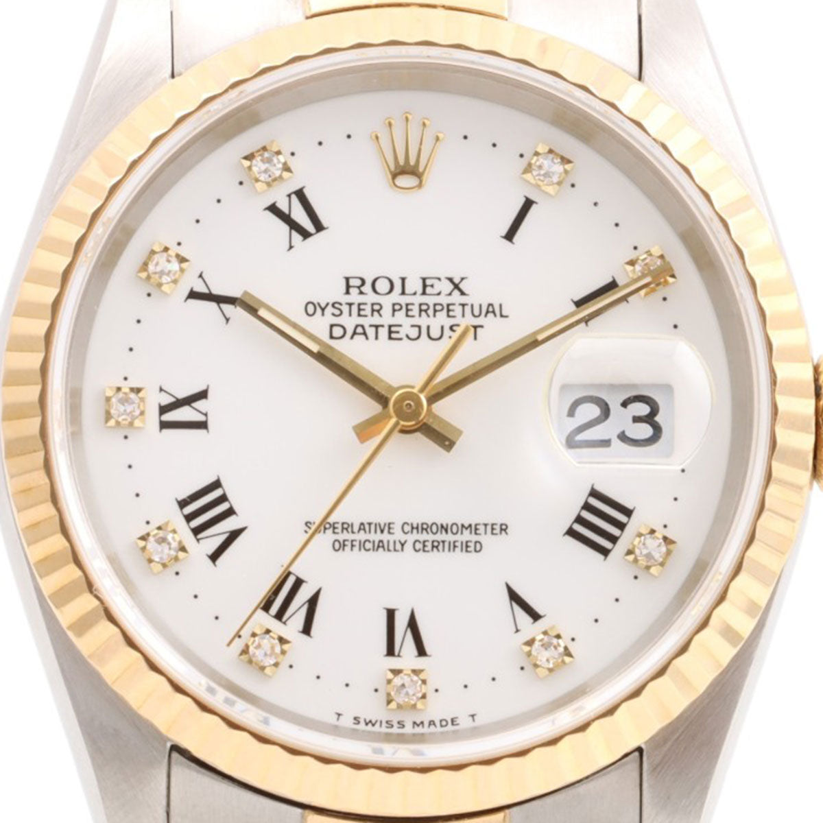 1996年頃製 10Pダイヤモンドデイトジャスト 36mm 16233 自動巻き ホワイト