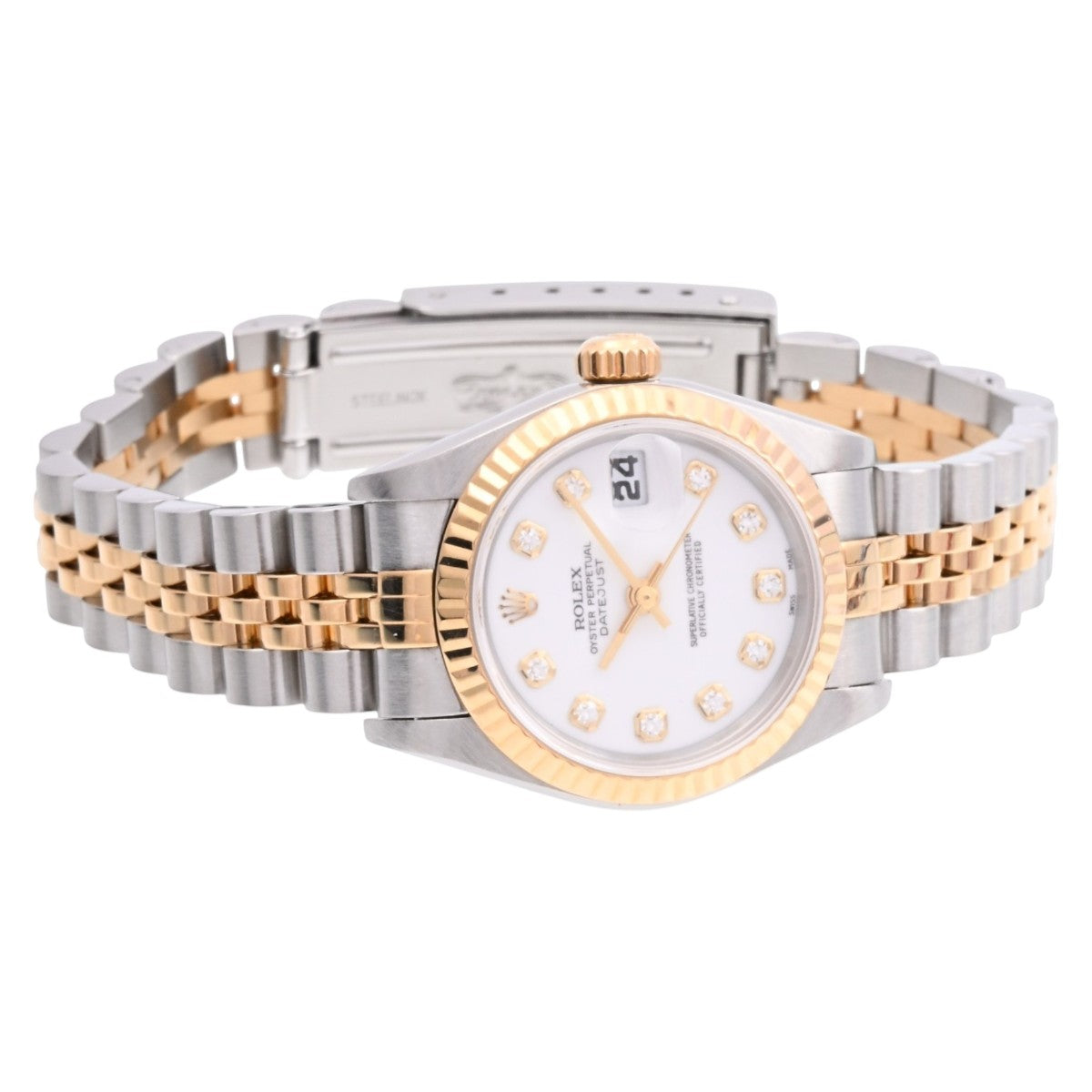 2002年頃製 10Pダイヤモンドデイトジャスト 26mm 79173G 自動巻き ホワイト