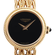 18K Round Face Watch, Hand-wound, Black