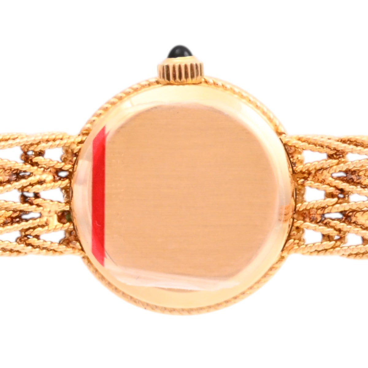 18K Round Face Watch, Hand-wound, Black