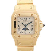 18K Santos Galbée Moonphase SM W2006C5 Quartz Gold