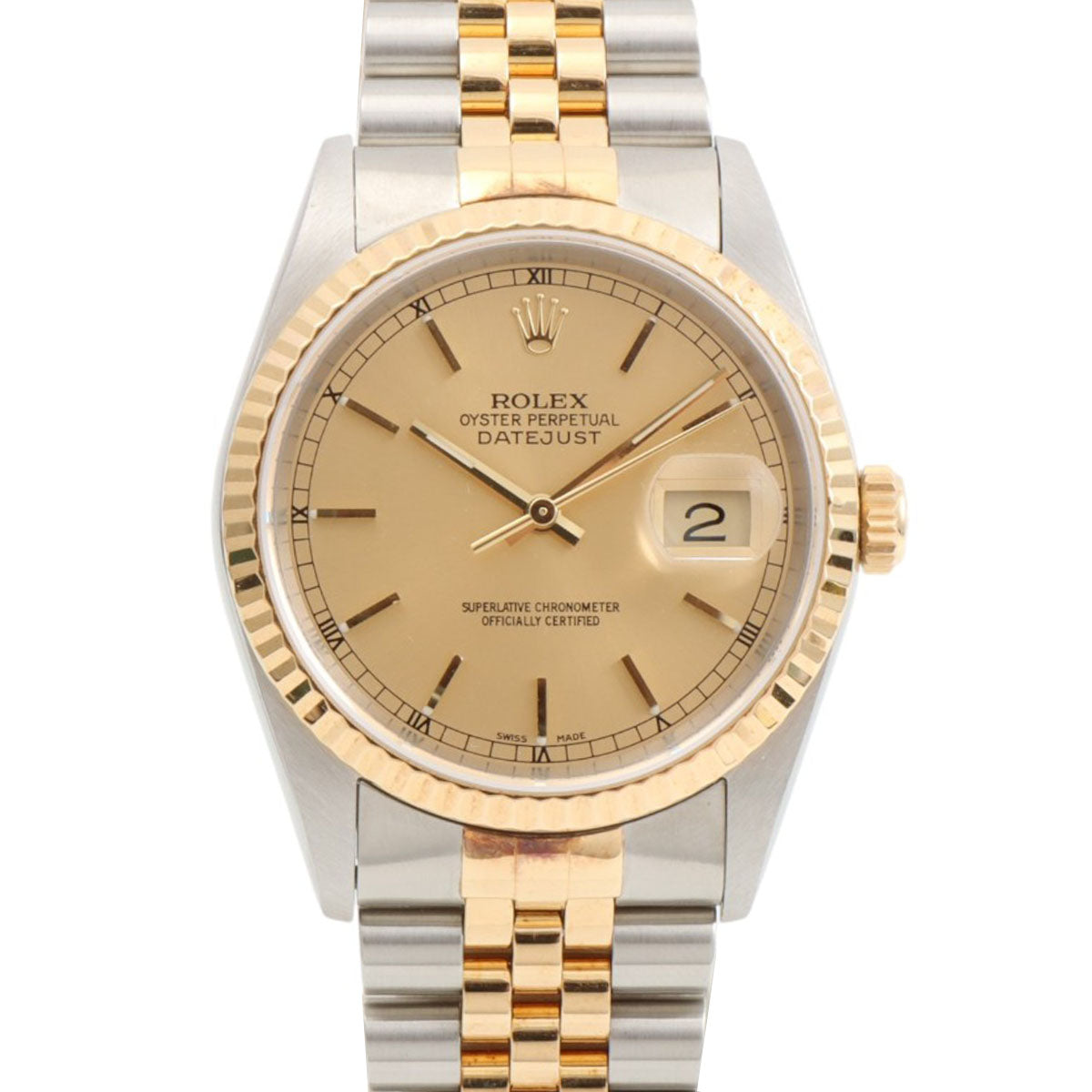 2002年頃製 デイトジャスト 36mm 16233 自動巻き シャンパン