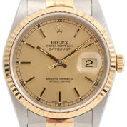 2002年頃製 デイトジャスト 36mm 16233 自動巻き シャンパン