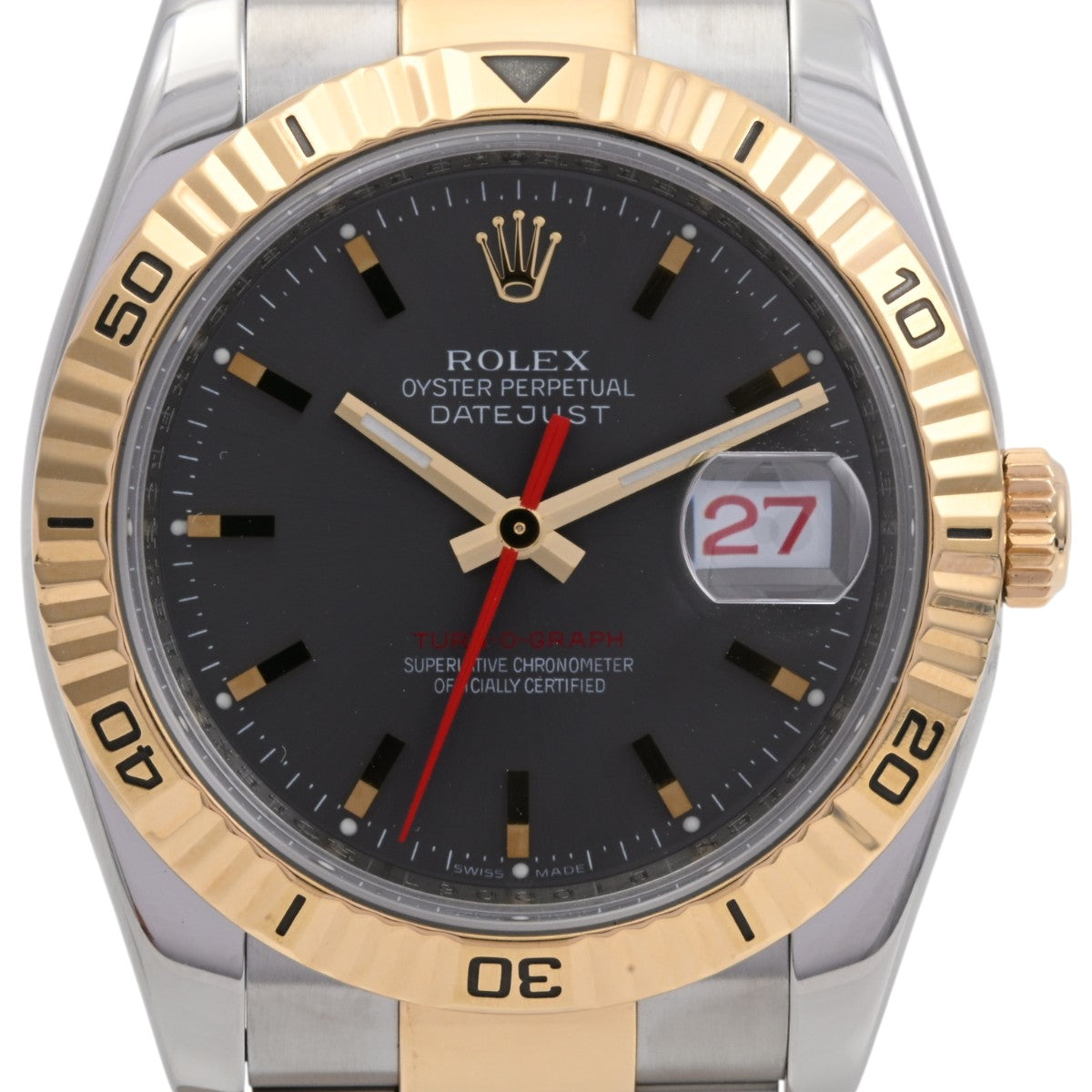 2005年頃製 デイトジャストターノグラフ 36mm 116263 自動巻き ブラック
