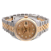 Circa 2012 Datejust 36mm 10-point Diamond 116233G Automatic Champagne