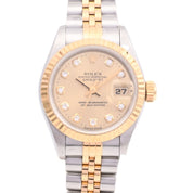Circa 1996 10P Diamond Datejust 26mm 69173G Automatic Champagne