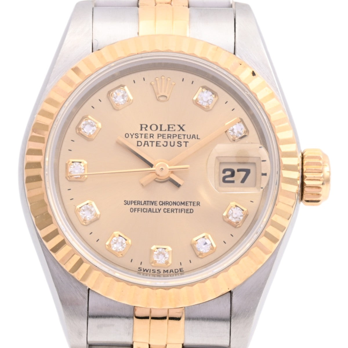 Circa 1996 10P Diamond Datejust 26mm 69173G Automatic Champagne