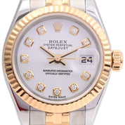 2003~2004年頃製 10Pダイヤモンドデイトジャスト 26mm 179173G 自動巻き ホワイト