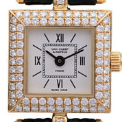 18K Diamond Classic Square Watch 122945 Quartz White