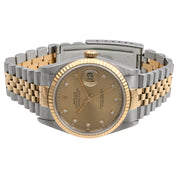 1990~1991年頃製 10Pダイヤモンドデイトジャスト 36mm 16233G 自動巻き シャンパン