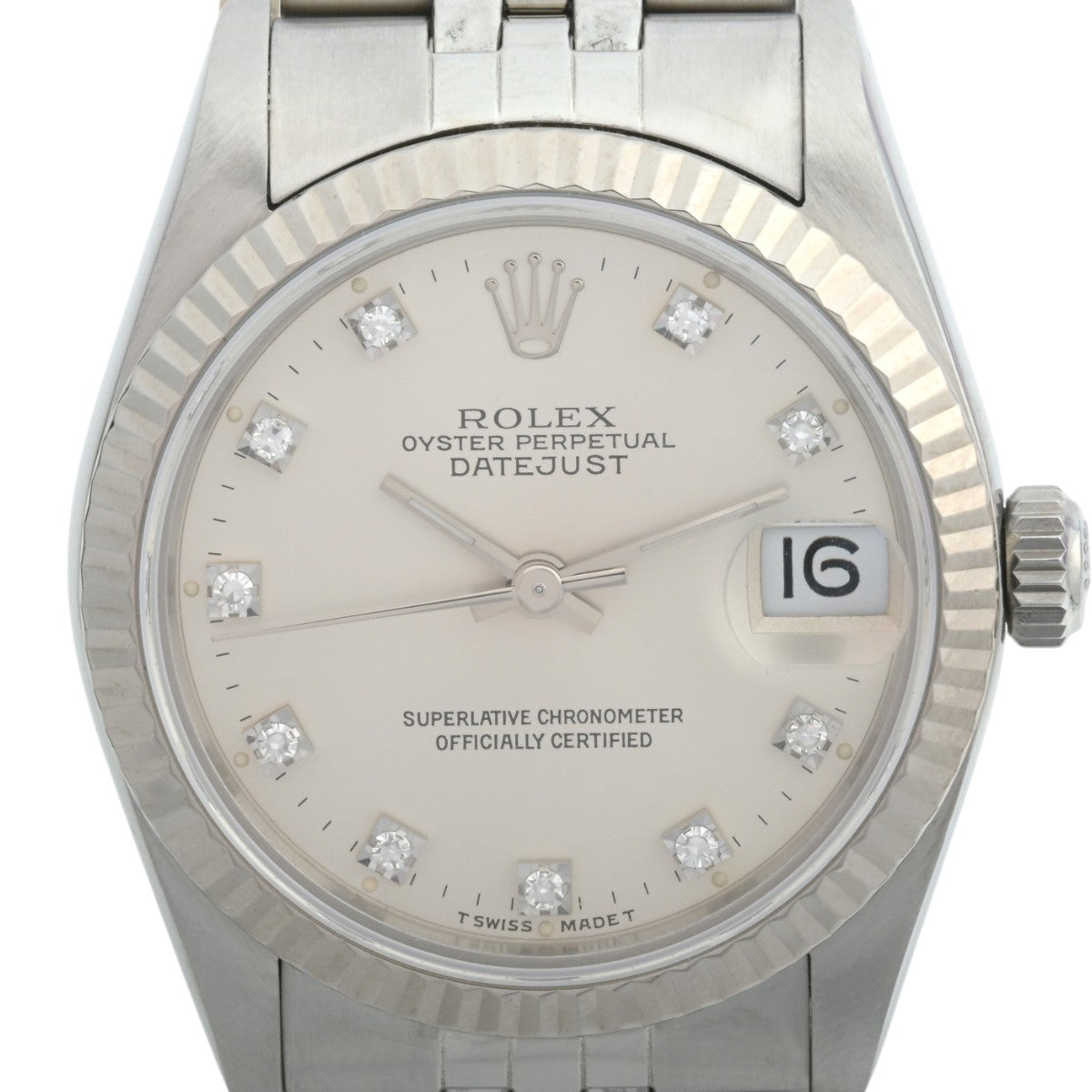 1990~1991年頃製 10Pダイヤモンドデイトジャスト 31mm 68274G 自動巻き シルバー