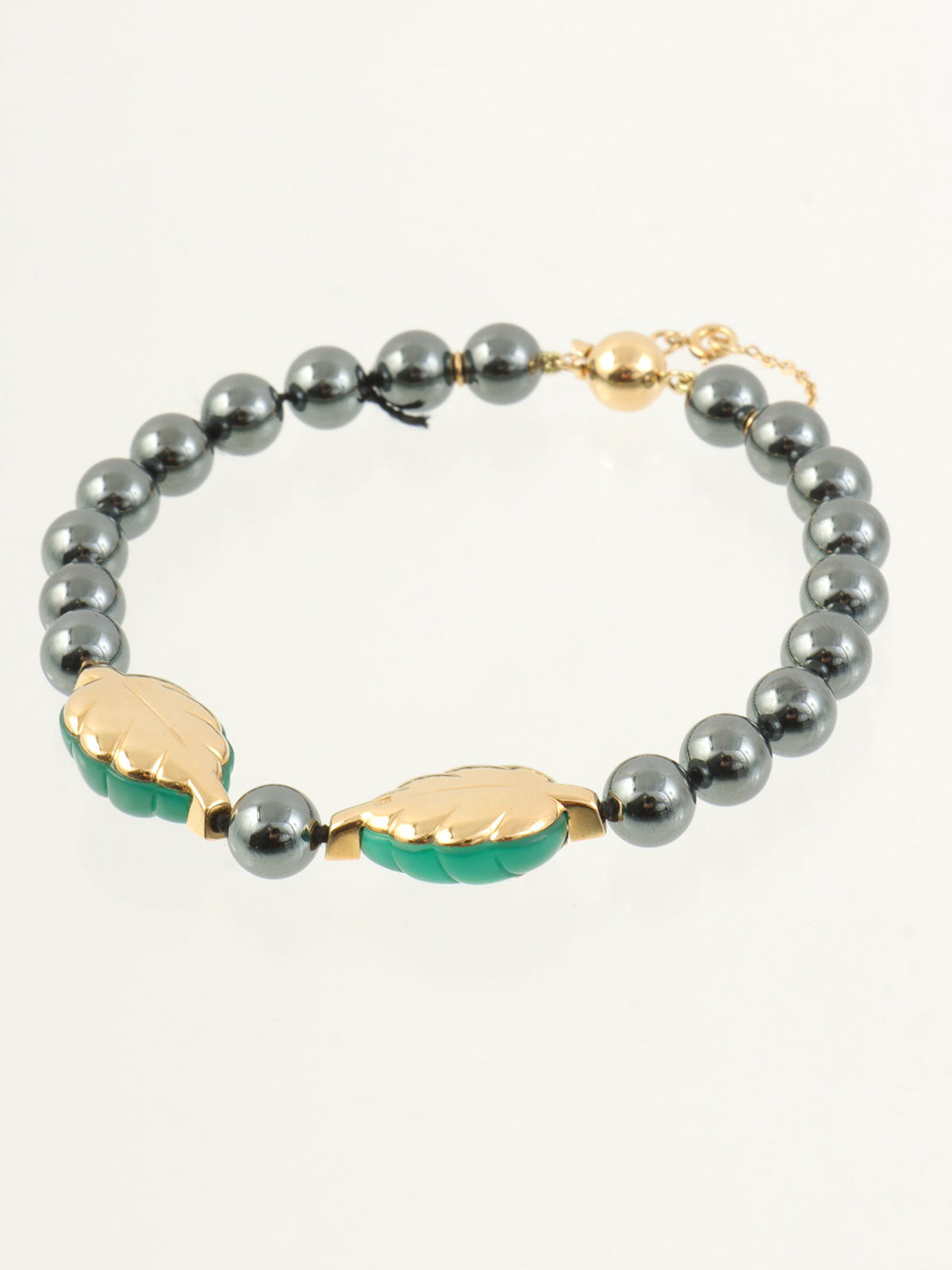 18Kダイヤモンドパティアラブレスレット ゴールド/ブラック/グリーン