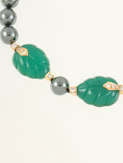 18Kダイヤモンドパティアラブレスレット ゴールド/ブラック/グリーン