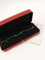 18Kダイヤモンドパティアラブレスレット ゴールド/ブラック/グリーン