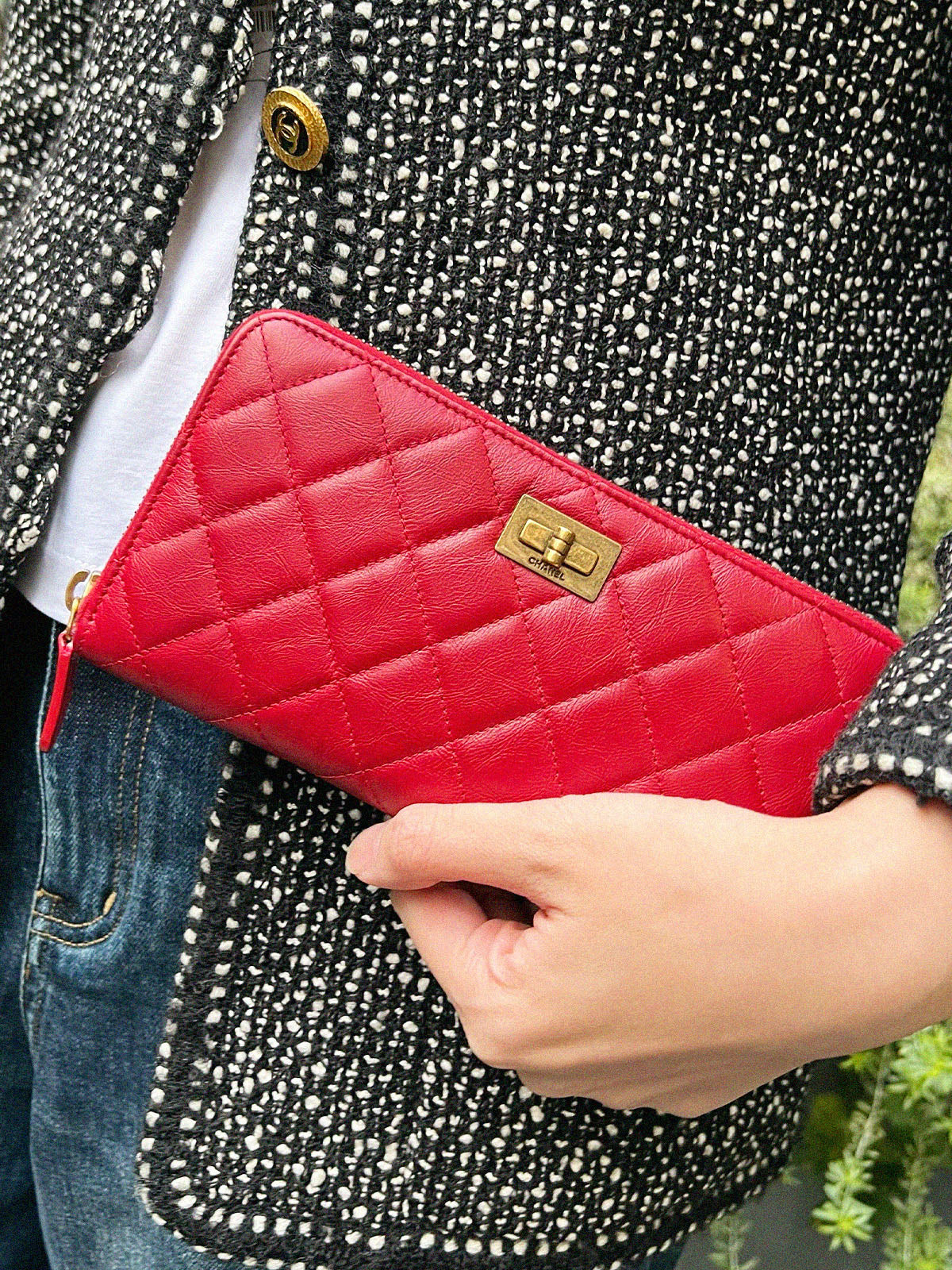 2015年頃製 2.55ターンロックプレートロングウォレット レッド