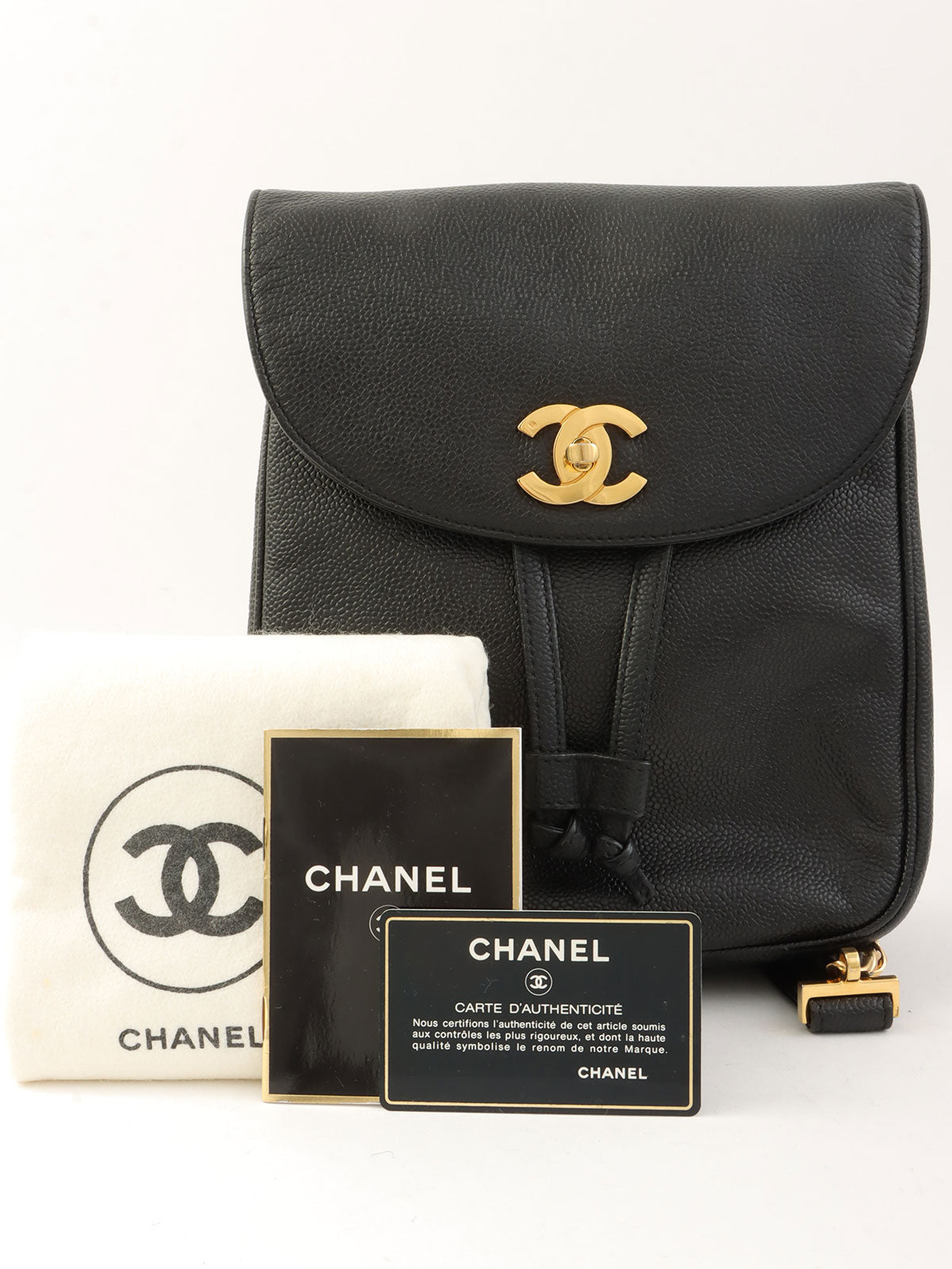 1995年頃製 キャビアスキンCCターンロックバックパック ブラック