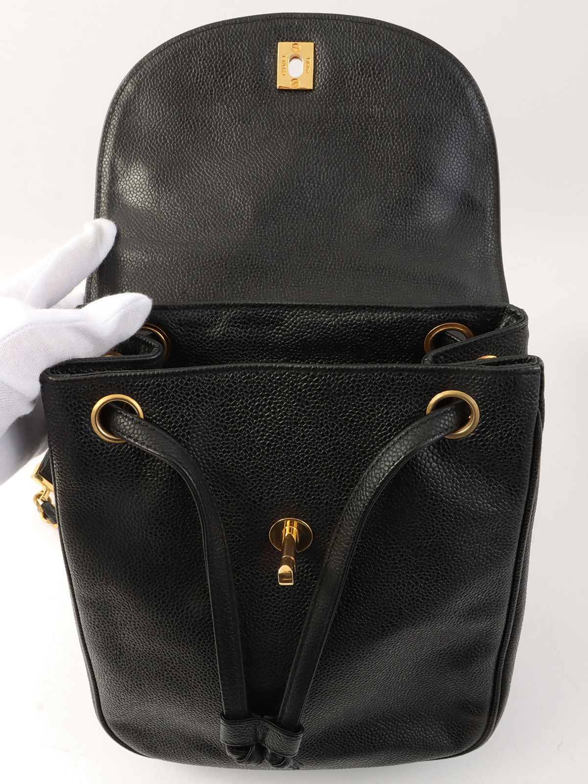 1995年頃製 キャビアスキンCCターンロックバックパック ブラック