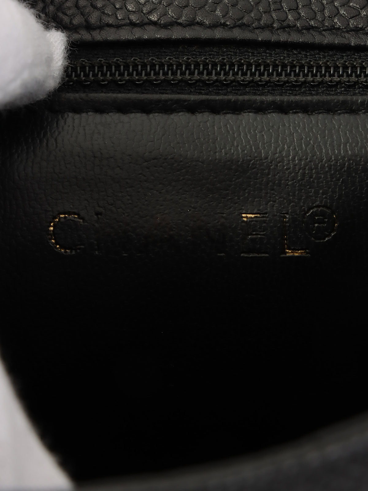 1995 Caviar Skin CC Turnlock Backpack in Black