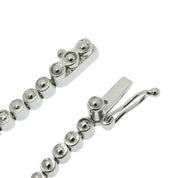 18K Half Diamond Bracelet Silver