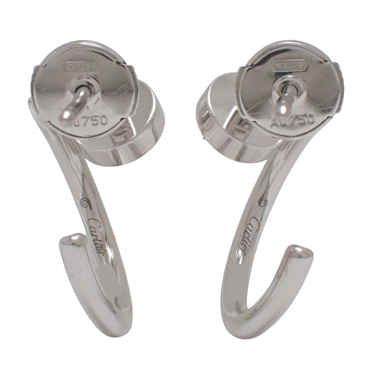 18K Juste un Clou Hoop Earrings, White Gold