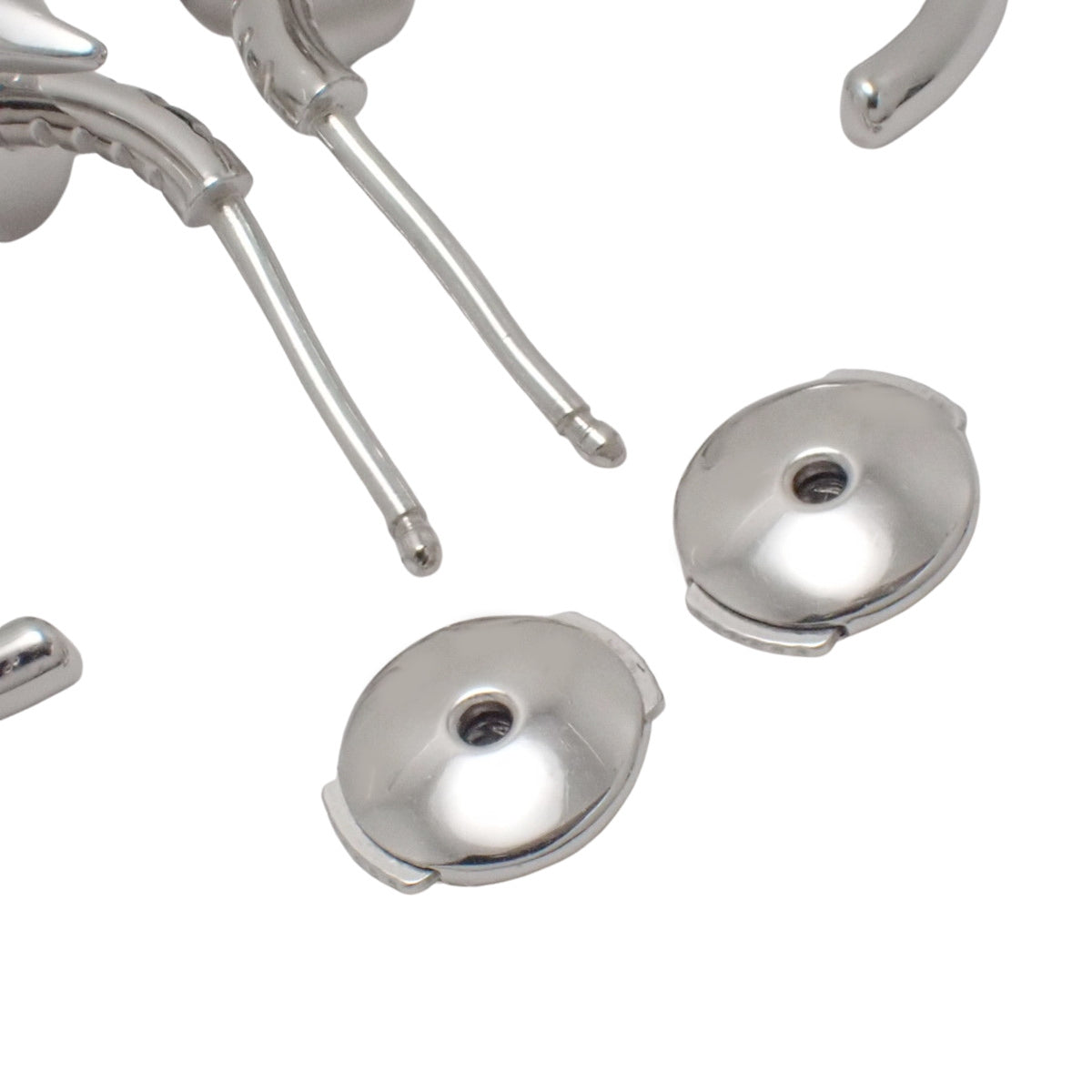 18K Juste un Clou Hoop Earrings, White Gold