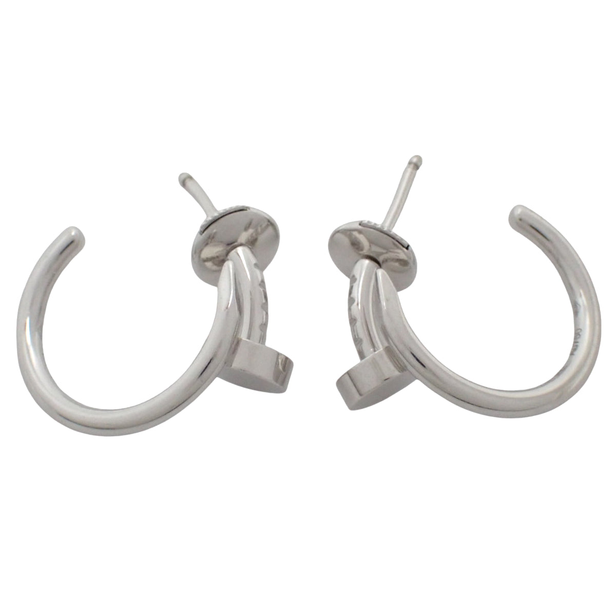 18K Juste un Clou Hoop Earrings, White Gold