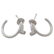 18K Juste un Clou Hoop Earrings, White Gold