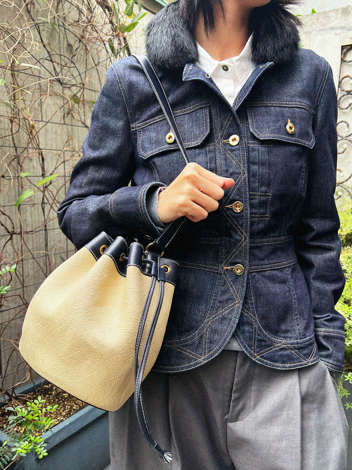 2000年製 マーケットTPM アイボリー/ネイビー