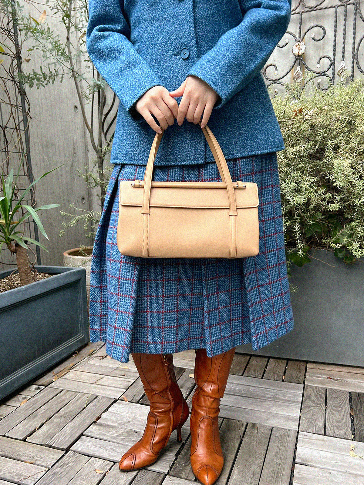 Beige Cabochon Handbag