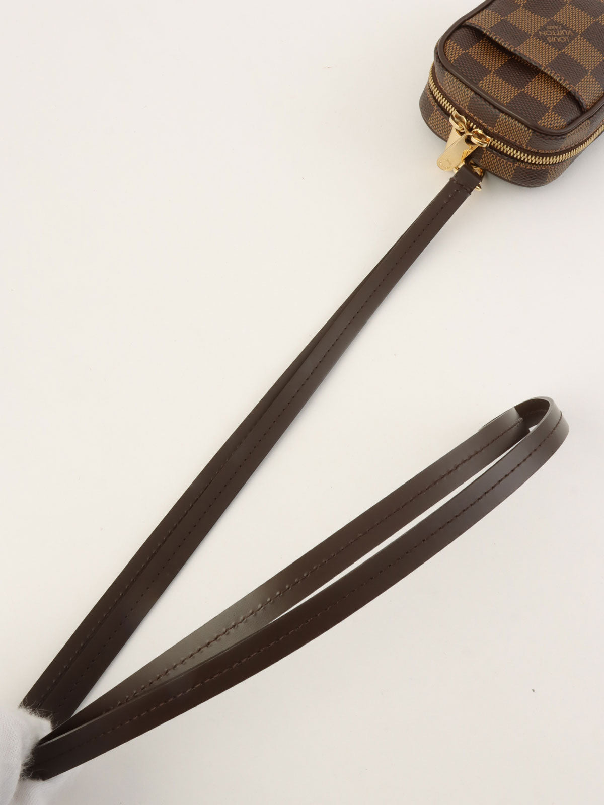 2007年製 キャンバスモノグラムダミエエテュイ・オカピPM ブラウン