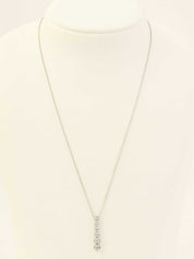 プラチナダイヤモンドジャズグラジュエイテッドネックレス シルバー