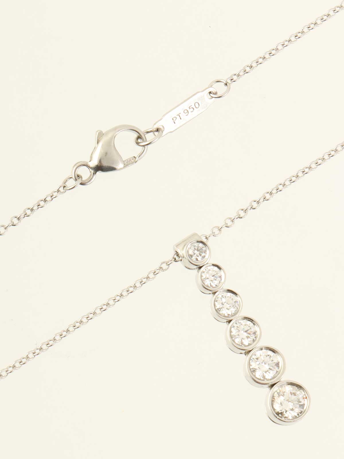 プラチナダイヤモンドジャズグラジュエイテッドネックレス シルバー