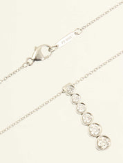 プラチナダイヤモンドジャズグラジュエイテッドネックレス シルバー