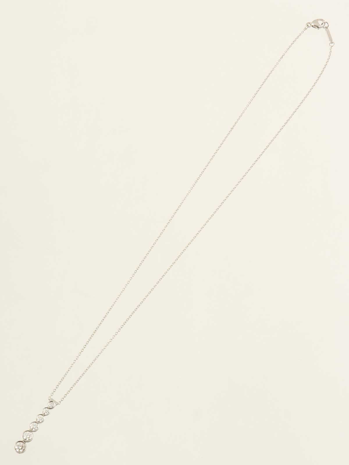 プラチナダイヤモンドジャズグラジュエイテッドネックレス シルバー