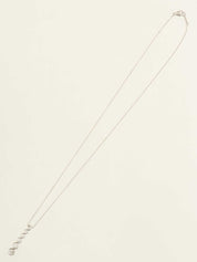 Platinum Diamond Jazz Graduated Necklace in Silver