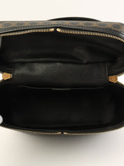 Macadam Pattern Circle Logo 2-Way Vanity Bag Brown/Black