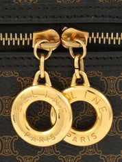 Macadam Pattern Circle Logo 2-Way Vanity Bag Brown/Black