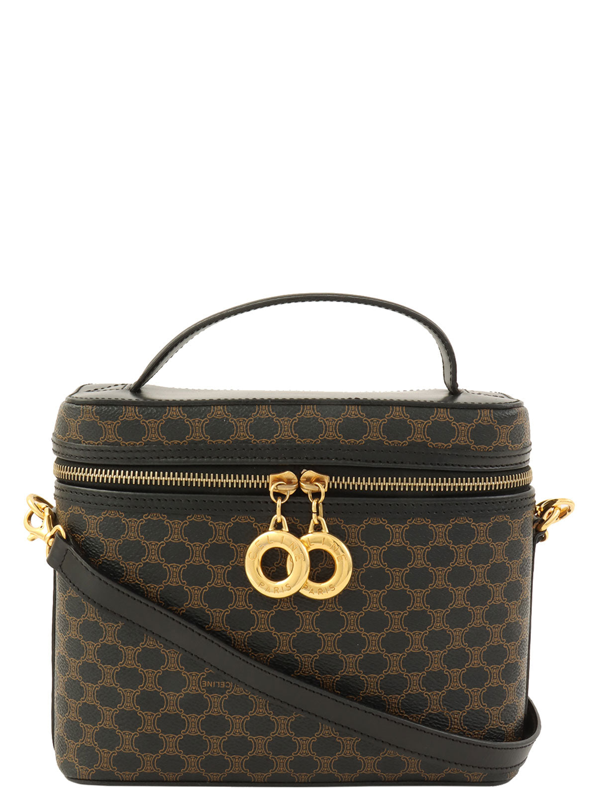 Macadam Pattern Circle Logo 2-Way Vanity Bag Brown/Black