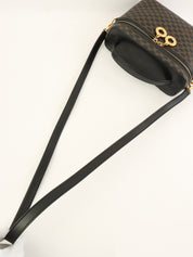 Macadam Pattern Circle Logo 2-Way Vanity Bag Brown/Black