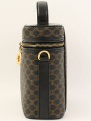 Macadam Pattern Circle Logo 2-Way Vanity Bag Brown/Black